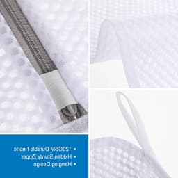 Duurzame Waszakken voor Delicate Kleding - 3 Pack Honingraat Mesh met Rits, Herbruikbare Waszakken voor Ondergoed, Sokken en Bh (12 x 15,7 inch + 16 x 20 inch + 20 inch) — thumbnail 3