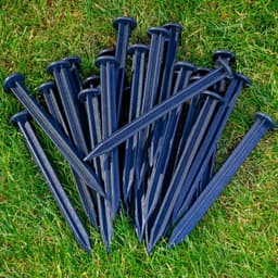 SnelShoppen - Ground Anchors voor Plastic Tuinrand, 50 Stuks, Gerecycled Plastic Grondankers, Stevige Extra Sterke Grondspijkers 18 cm, Zwart voor Tui — thumbnail 4