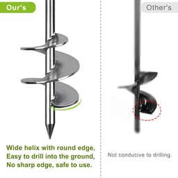 SnelShoppen - Multi-purpose Grondankers - Schroefbare Spiral Grondankers - 45cm - Ideaal voor Trampolines, Schommels, Carports en Meer - Volledig Gela — thumbnail 5