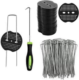 Omgoods - Onkruiddoek Haken met 100 Grondankers en Sluitringen - U-vormige Tuinharingen voor Tuinwerk — thumbnail 1