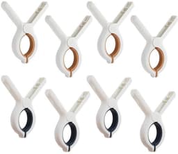 Dailygoods- Strandhanddoek Clips - 8 Stuks - Winddicht - Robuuste Constructie - Antislip - Geschikt voor Strandstoelen - Zachte Siliconen Bekleding - Handdoekclips — thumbnail 1