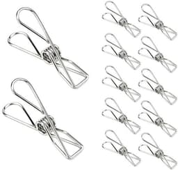Dailygoods - Roestvrijstalen Wasknijpers - 50 Stuks Kledingclips voor Waslijn en Snacks — thumbnail 1