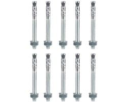 Boutankers - Wigankers Pluggen - Zware Bevestigingen - Gegalvaniseerd Koolstofstaal - M10 x 10 mm - Zilver