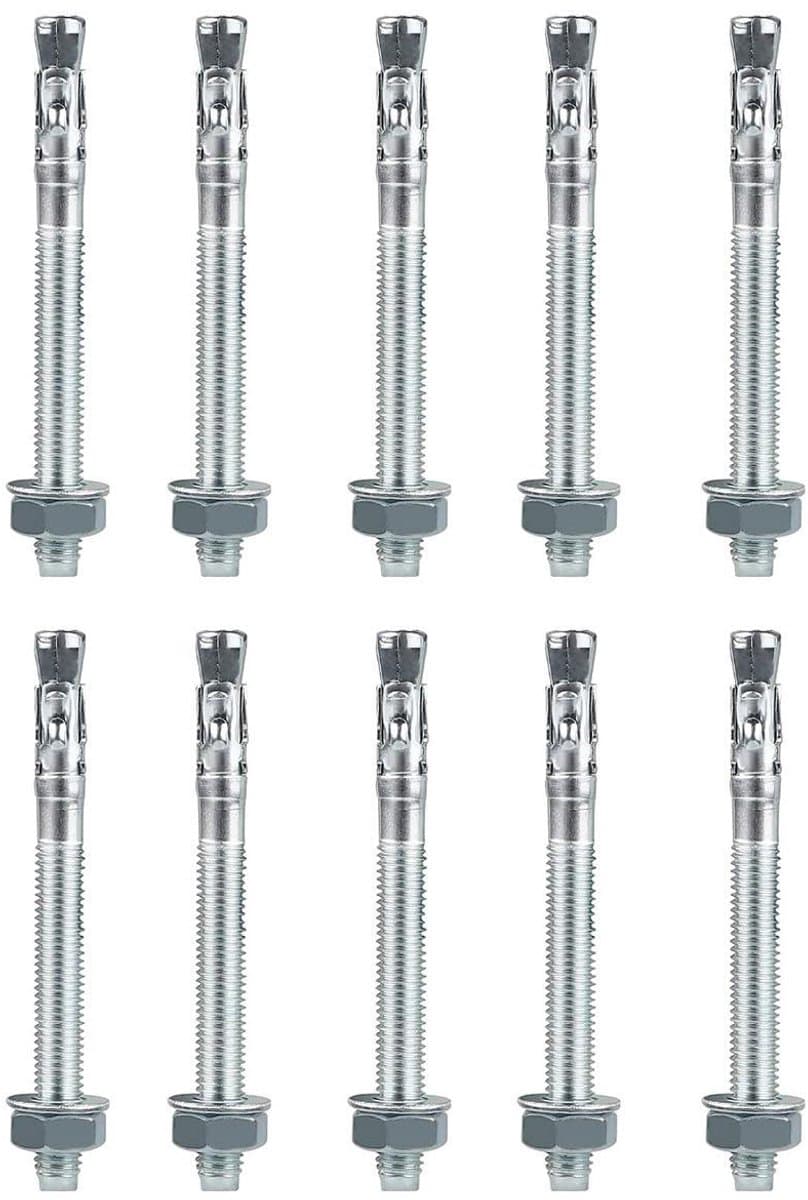 Boutankers - Wigankers Pluggen - Zware Bevestigingen - Gegalvaniseerd Koolstofstaal - M10 x 10 mm - Zilver — afbeelding 1