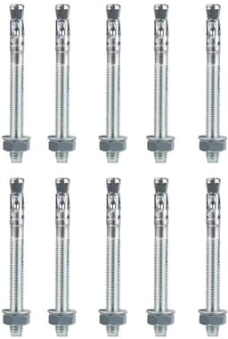 Boutankers - Wigankers Pluggen - Zware Bevestigingen - Gegalvaniseerd Koolstofstaal - M10 x 10 mm - Zilver — thumbnail 1