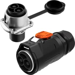 2-polige 100Amp-aansluiting voor trollingmotor, 2-polig 12/24/36/48V waterdicht IP67-connector voor 4/6 AWG-draad compatibel met bootvoeding — thumbnail 1