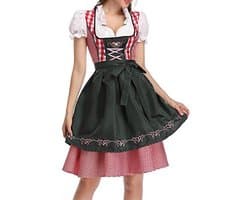 Jurk voor dames, Oktoberfest kostuum, jurk met schort, maïs, uniform, pak, bierfestival, carnavalskostuum