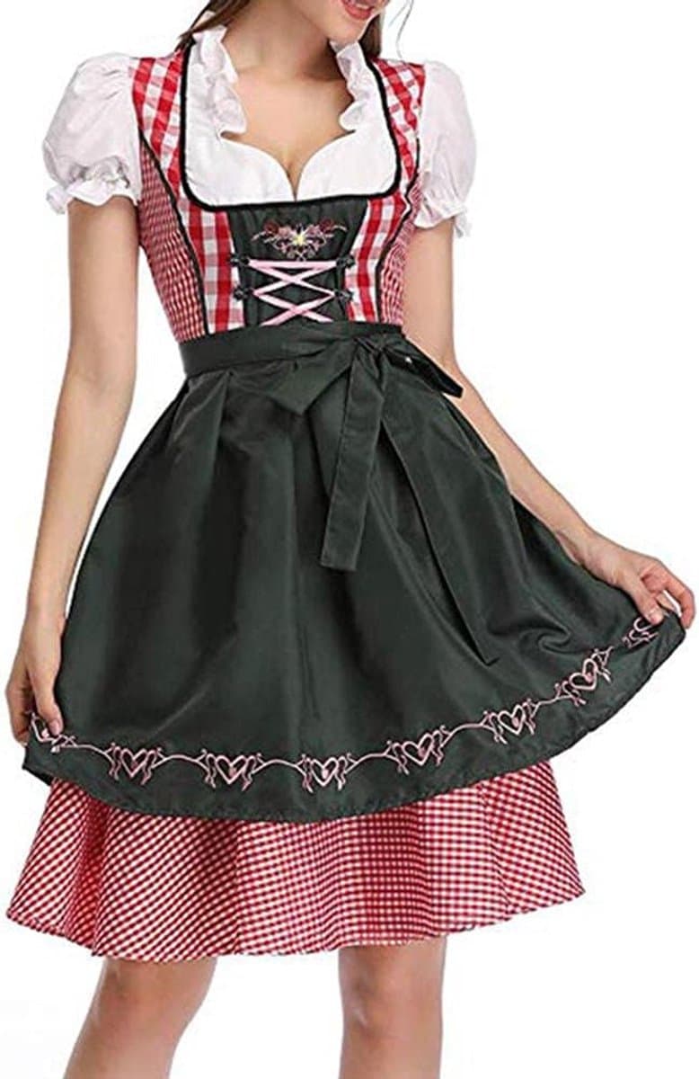 Jurk voor dames, Oktoberfest kostuum, jurk met schort, maïs, uniform, pak, bierfestival, carnavalskostuum — afbeelding 1