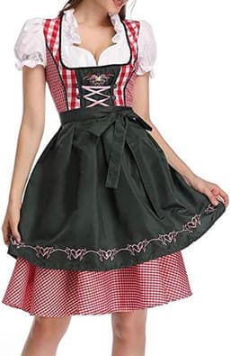 Jurk voor dames, Oktoberfest kostuum, jurk met schort, maïs, uniform, pak, bierfestival, carnavalskostuum — thumbnail 1