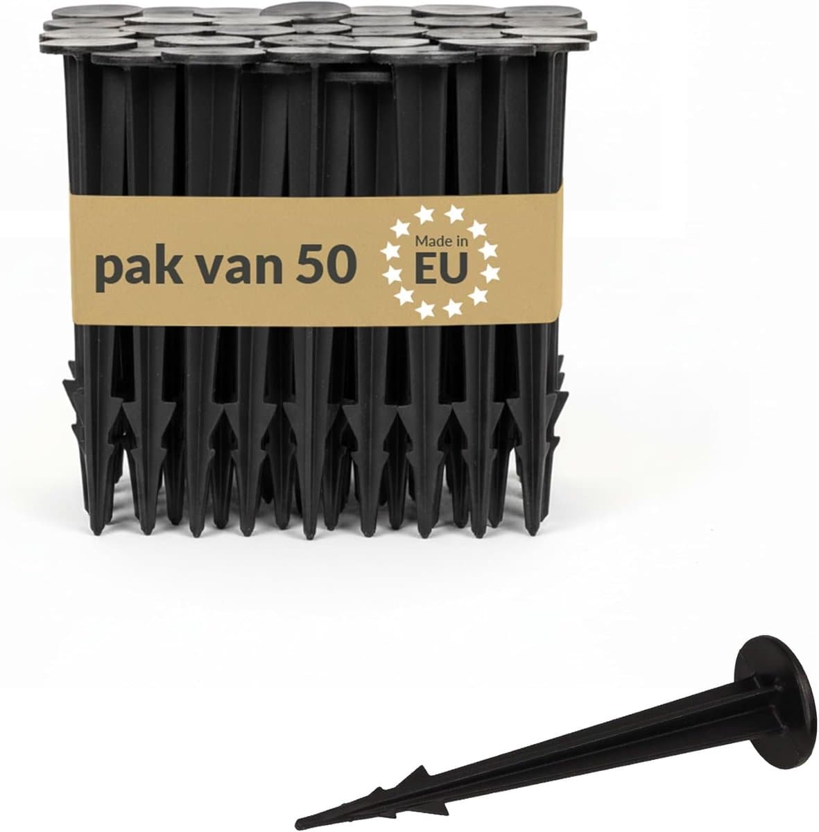 Grondankers 50 x 25 mm - Kunststof - UV-bestendig - Bevestiging voor onkruiddoek en tuindoek - ShopVlot — afbeelding 1