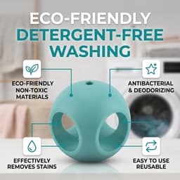 SnelShoppen - Reusable Wasbal voor Wasmachine - Effectieve Vlekkenverwijderaar, Antibacterieel en Geurverdrijvend, Veilig voor het Gezin, Eco-vriendel — thumbnail 2