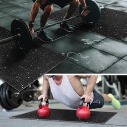 Anti-vibratiemat - Rubberen mat - Vloerbescherming - Temperatuurbestendig - 50x100cm - Zwart — thumbnail 2