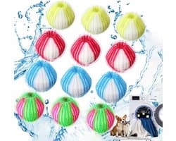Namajunas - 12 Stusk Wasballen - Wasbollen Voor Wasmachine - Herbruikbaar - Haarvanger Wasbollen - Anti Haar Droogballen - Wasballen Voor Wasmachine Anti Haar - WasdrogerballenVerwijdert Haar & Pluizen in de Wasmachine