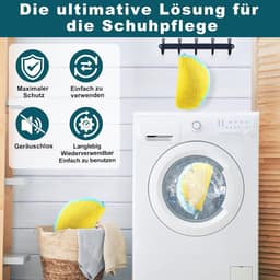 Schoenwaszakken voor de wasmachine - 2 stuks, ideaal voor sneakers en sportschoenen, geel — thumbnail 4