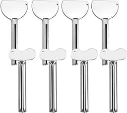 Dailygoods - 8 Stuks Metalen Tandpasta-Knijpers - Roestvrij Staal Tubeknijper — thumbnail 1