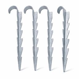 Grondanker - Verzinkt Staal - 430 mm - Set van 4 Stuks - Bevestiging voor Schommels met Stalen Frame — thumbnail 4