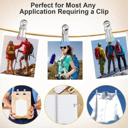 Wasknijpers, roestvrijstalen klemmen, metalen wasknijpers, multifunctionele antislip metalen klemmen, stabiel, voor sokken, handdoek, voedselafdichting (blauw, zwart, groen, roze) — thumbnail 5