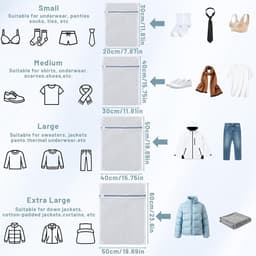 Mesh Waszakken - Polyester - 4 Maten - Duurzaam en Stevig - Voor Delicate Kleding — thumbnail 2