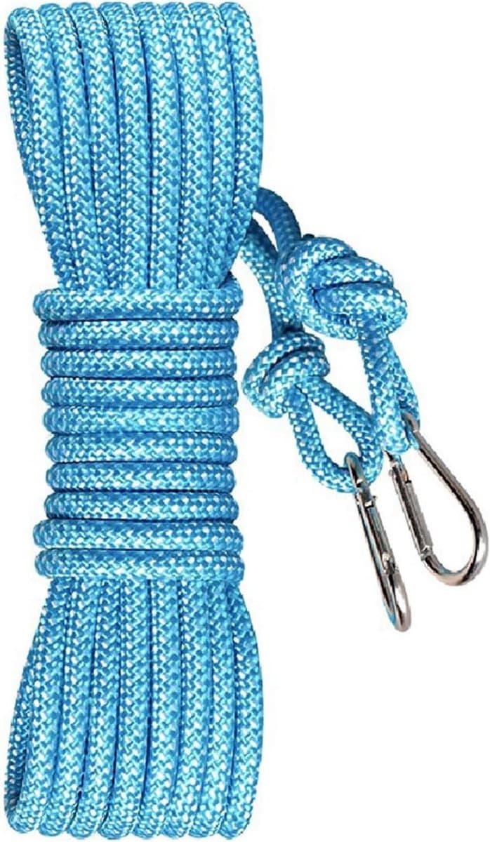 Waslijn Touw - Drooglijn Buiten - Kleding Drogen - Sterk Polyester Materiaal - 6mm Dik 5 Meter - Blauw — afbeelding 1
