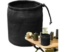 Wasknijperzakhouder - Netstof organizer - Wassen en drogen - Elastische opening - 19x25cm - Meerkleurig