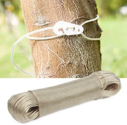 Dailygoods- Waslijn 50 Meter - UV-bestendig - Stabiele Staaldraad - Onderhoudsvriendelijk - Reiswaslijn - Transparant PVC - Wasdraad — thumbnail 4