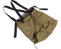 Canvas Fruitplukzak - Oogstschort Trekkoord - Fruit Oogsten - Met Stalen Ring - 625 x 47 cm - Khaki