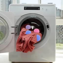 Pack of 6 Drying Balls, Dryer Washing Balls, Suitable for Washing Laundry, Reduce Wrinkles, Pink + Blue + Purple - ShopVlot — thumbnail 5