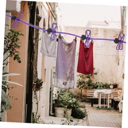 Waslijn Set - Kledinglijn Outdoor - Kleding Drogen - Flexibel En Intrekbaar - 2 Stuks - Rood — thumbnail 2