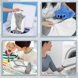 SnelShoppen - Set van 2 Schoenwaszakken voor de Wasmachine - Chenille Waszakken met Rits - Duurzaam en Scheurvast - Ideaal voor Delicate Was en Schoen — thumbnail 2
