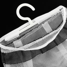 Mesh Opbergzak - Kleding Net Tas - Spullen Organiseren - Met Ophanghaak - 24.5 x 22 cm - Wit — thumbnail 3