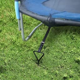 SnelShoppen - Set van 4 grondankers voor trampoline, gegalvaniseerde en roestvrije grondankers, 8 mm staal, 40.5 cm lang, voor tuin, camping, swings, — thumbnail 4