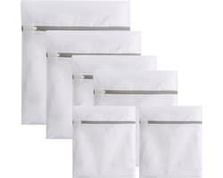 SnelShoppen - 6 Stuks Wasnetten voor Wasmachine, 4 Maten Waszakken met Rits, Grote Mesh Waszakken voor Sokken, Kleding, Beddengoed, Ondergoed en Reize