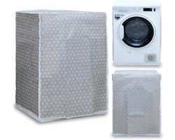 Afdekking voor wasmachine en wasdroger voor binnen, waterdichte afdekking met ritssluiting, stofbescherming, voor gebruik binnenshuis, 62 x 58 x 85 cm