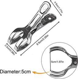 12 stuks strandhanddoekclips, roestvrijstalen haringen winddichte clips, windbestendig voor zware kleding en wassen, 8,5 cm — thumbnail 3