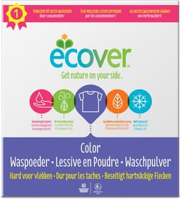 Ecover - Waspoeder Kleur - Voordeelverpakking 4 x 3 kg - Krachtige vlekverwijdering vanaf 30 °C - Behoudt kleur & vermindert katoenpluis — thumbnail 2