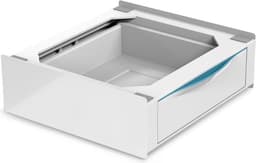 Wasmachine verhoger - Base Tower Extra L60 - universele overlappingsset - voorgemonteerd - met lade van 28 l - inclusief veiligheidsgordel - draagkracht 250 kg - wit Wasmachine verhoger — thumbnail 1