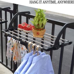 Opvouwbaar Radiatordroger voor Balkon Hangen - Ideaal voor Kleding Drogen op Radiator en Balkon — thumbnail 5