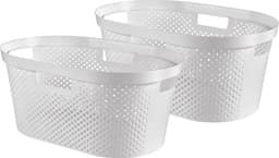 Curver Infinity Recycled Dots Wasmand - 40L - 2 stuks - Wit — thumbnail 1