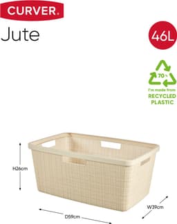 Curver Jute Wasmand - 46 liter - Gebroken wit — thumbnail 2