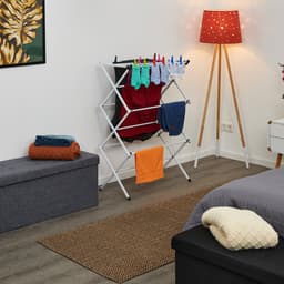 droogrek inklapbaar - tot 25 kg - 105x73x37 cm - staand - wit — thumbnail 2