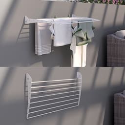 Foxydry Fold 100 DOWN - white - wasdroogrek wandmontage clicksysteem - neerwaartse sluiting - 100 x 50 x 10 cm — thumbnail 5