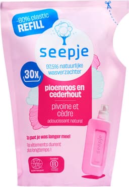Seepje Wasverzachter Navulling Pioenroos en Cederhout 30 Wasbeurten - 750 ml — thumbnail 1