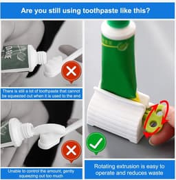 Veelzijdige Set van 9 Tubeknijpers en Dispensers voor Tandpasta en Crèmes — thumbnail 3