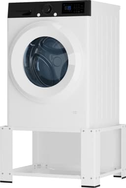 Wasmachine Verhoger - Wasmachine opbouwmeubel - Tot 150kg - Wasmachine Kast - Wasmachine Sokkel Universeel Wit — thumbnail 1