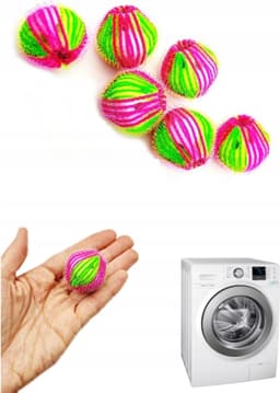 Drogerballen - Wasbollen - Wasdroger ballen -Herbruikbare drogerballen - Dryerballs - Wasballen - 6 stuks — thumbnail 3