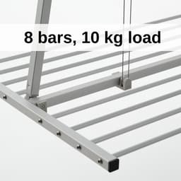 Foxydry Mini 152 cm plafond droogrek - handbediend - 11,5 m drooglengte - grijs — thumbnail 3
