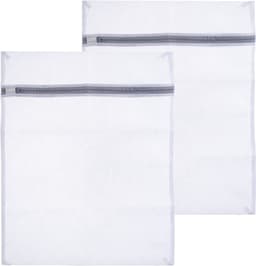 Stevige Waszak voor delicaat wasgoed - 2x - lingerie/bh waszak - wit - 50 x 40 cm — thumbnail 1