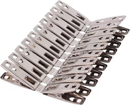 Wasknijpers 40 Stuks - RVS Wasknijpers - Knijpers - Wasrek Knijpers -5 cm-Zilver-Het drogen van sokken is niet geschikt voor kleding en zware spullen — thumbnail 1