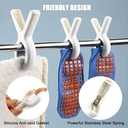 8 stuks strandlakenclip - grote strandlakenclip - wasknijper - kunststof - winddichte en stevige clip - dekbed drogen winddicht wasgoed kledingdeken hangende zwembadstoel buiten binnen - opening 7,5 cm — thumbnail 5