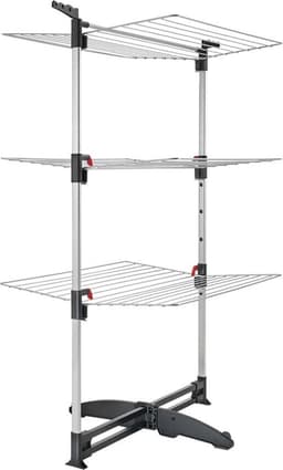 Tomado - Droogtoren Ciclone Vario - 38 meter drooglengte - Inklapbaar - Aluminium en Metaal - Met kledinghangershaken - 5 jaar garantie - Zilvergrijs — thumbnail 1